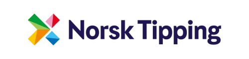 Norsk Tipping-logoen med en fargerik geometrisk X-form til venstre for firmanavnet i mørkeblå tekst.