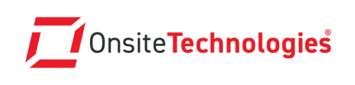 Logo med stilisert rød og svart tekst som lyder «IDEMIA Technologies» med en rød horisontal linje over og under teksten.